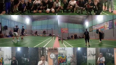 Dispora Medan dan Camat Medan Marelan Buka Turnamen Badminton PB Mitra Sporty : Kompak dan Sehat Diatas Kemenangan