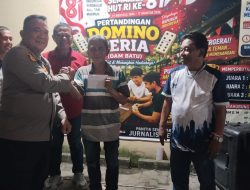 Rayakan HUT RI ke-81, Jurnalis Medan Utara Gelar Domino Ceria di Halaman Mapolsek Medan Labuhan